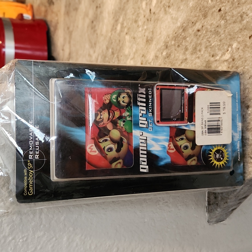 Gamer Graffix Super Mario Characters Skin for Gameboy SP Factory SEALED 2pk